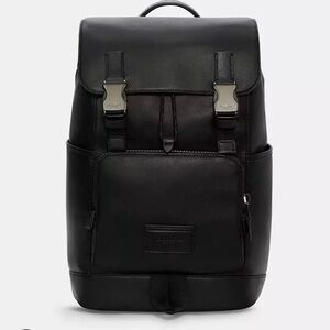 Coach C2710 Track Backpack Black Leather Authentic